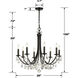 Bridgehampton 8 Light 28 inch Vibrant Bronze Chandelier Ceiling Light in Clear Hand Cut