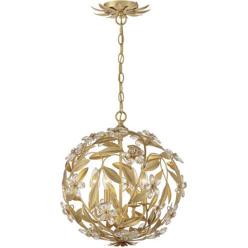Marselle 4 Light 16.5 inch Antique Gold Mini Pendant Ceiling Light