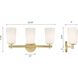 Colton 3 Light 23.25 inch Aged Brass Bathroom Vanity Light Wall Light