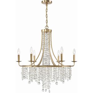 Gabrielle 6 Light 28 inch Antique Gold Chandelier Ceiling Light