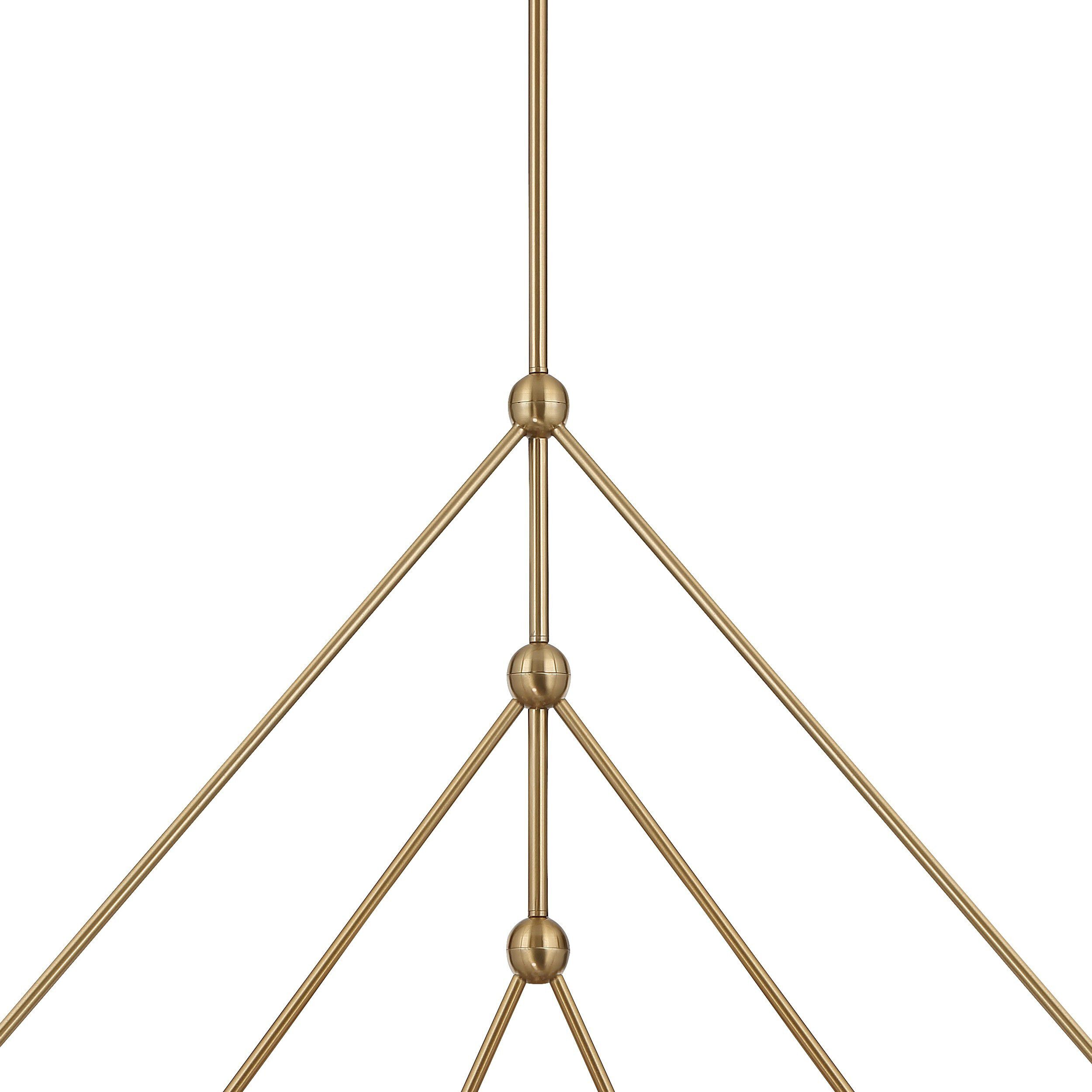 Omni 6 Light 46.5 inch Aged Brass Chandelier Ceiling Light