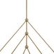 Omni 6 Light 46.5 inch Aged Brass Chandelier Ceiling Light