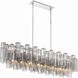 Addis 14 Light 51.75 inch Polished Chrome Linear Chandelier Ceiling Light in Tronchi Glass Smoke