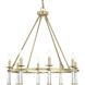 Baxter 8 Light 31.5 inch Aged Brass Chandelier Ceiling Light