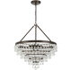 Calypso 8 Light 25 inch Vibrant Bronze Chandelier Ceiling Light