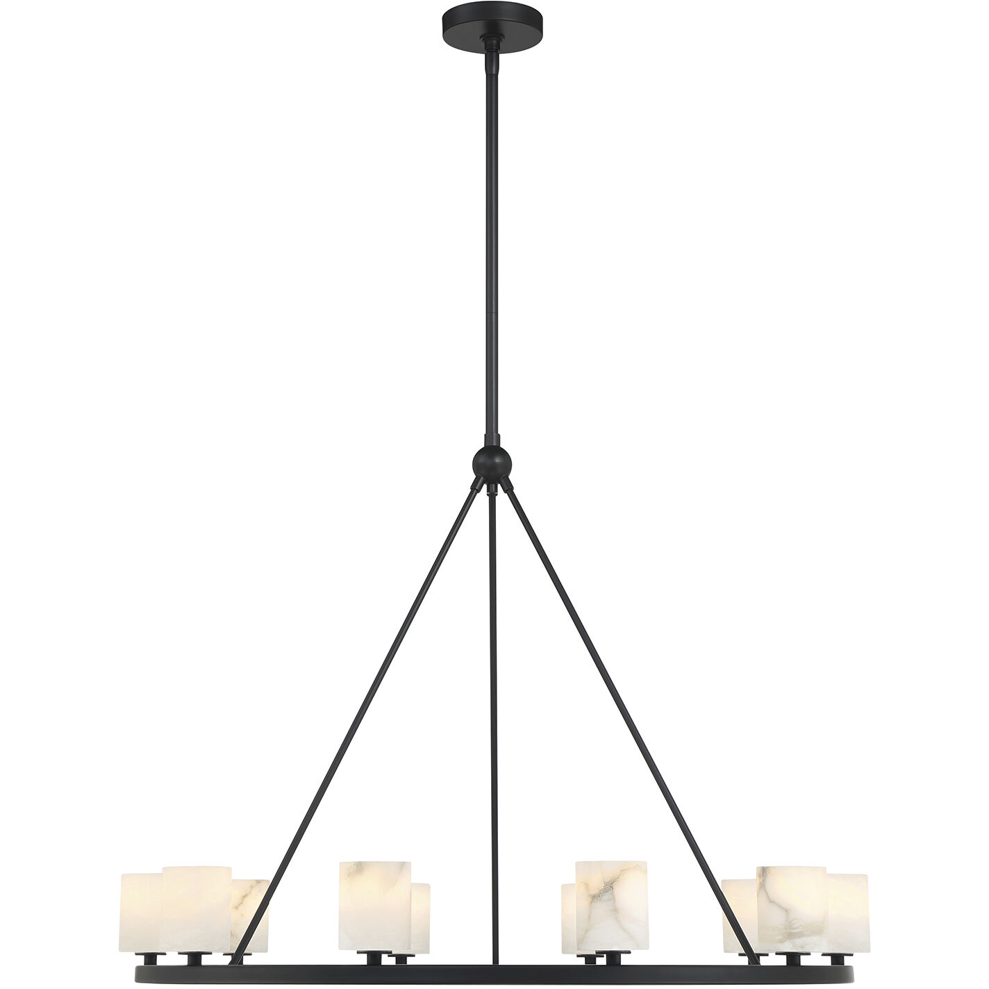 Aragon 10 Light 34.75 inch Matte Black Chandelier Ceiling Light