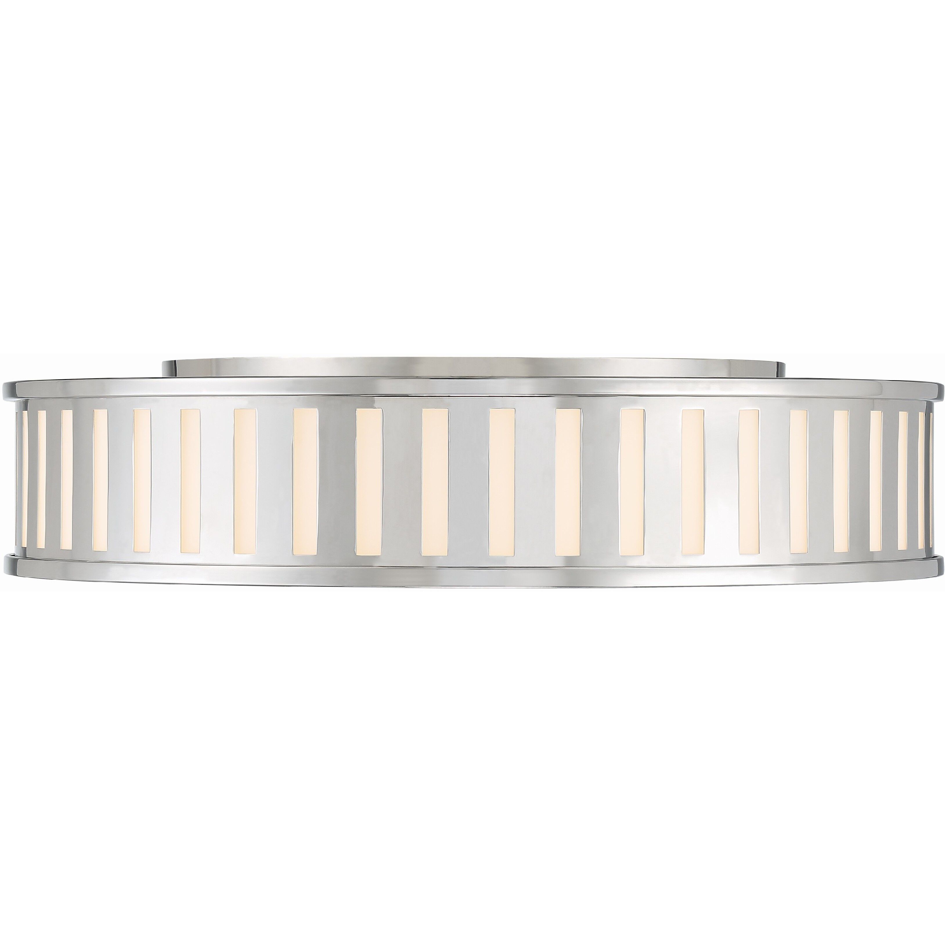 Kendal 4 Light 22.5 inch Polished Nickel Flush Ceiling Light