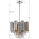 Addis 4 Light 17.75 inch Polished Chrome Chandelier Ceiling Light in Autumn