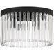 Emory 4 Light 15 inch Black Forged Flush Ceiling Light