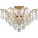 Filmore 5 Light 19 inch Antique Gold Flush Ceiling Light in Clear Spectra