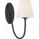 Juno 1 Light 6 inch Black Forged Sconce Wall Light