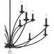 Mila 15 Light 48 inch Black Chandelier Ceiling Light