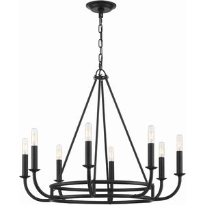 Bailey 8 Light 28 inch Matte Black Chandelier Ceiling Light