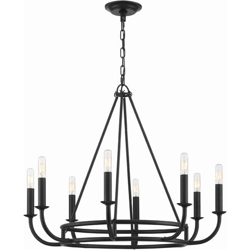 Bailey 8 Light 28 inch Matte Black Chandelier Ceiling Light