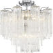Addis 4 Light 17.75 inch Polished Chrome Semi Flush Ceiling Light in Clear