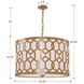 Jennings 5 Light 24.25 inch Aged Brass Chandelier Ceiling Light