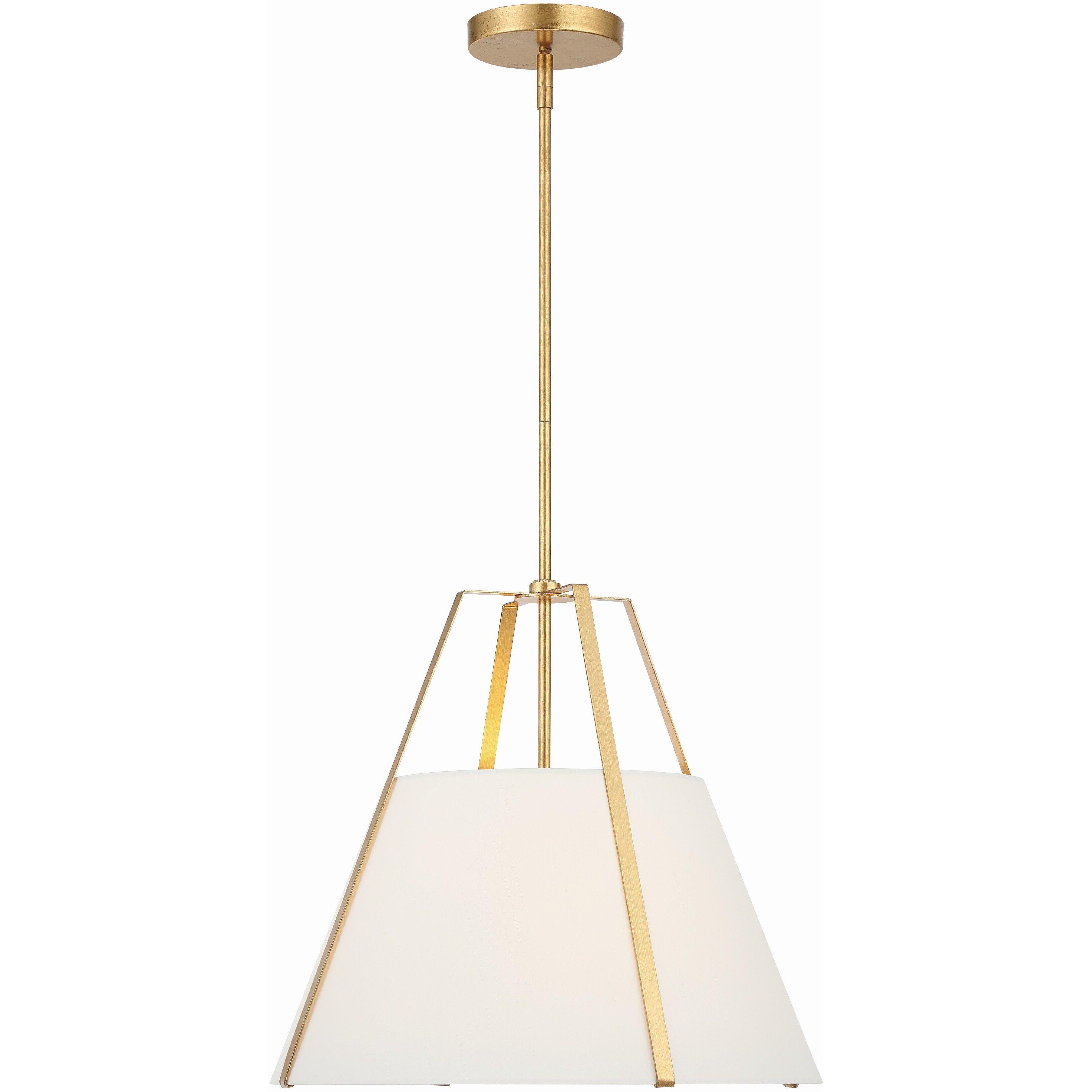 Fulton 3 Light 20 inch Antique Gold Pendant Ceiling Light