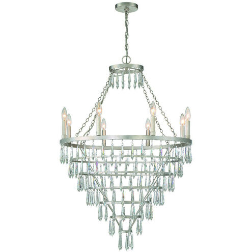 Lucille 8 Light 28 inch Antique Silver Chandelier Ceiling Light