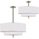 Luxo 5 Light 26 inch Satin Nickel Semi Flush Ceiling Light