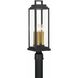 Aspen 4 Light 22 inch Matte Black Outdoor Post