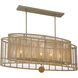 Jayna 5 Light 41.75 inch Burnished Silver Linear Chandelier Ceiling Light