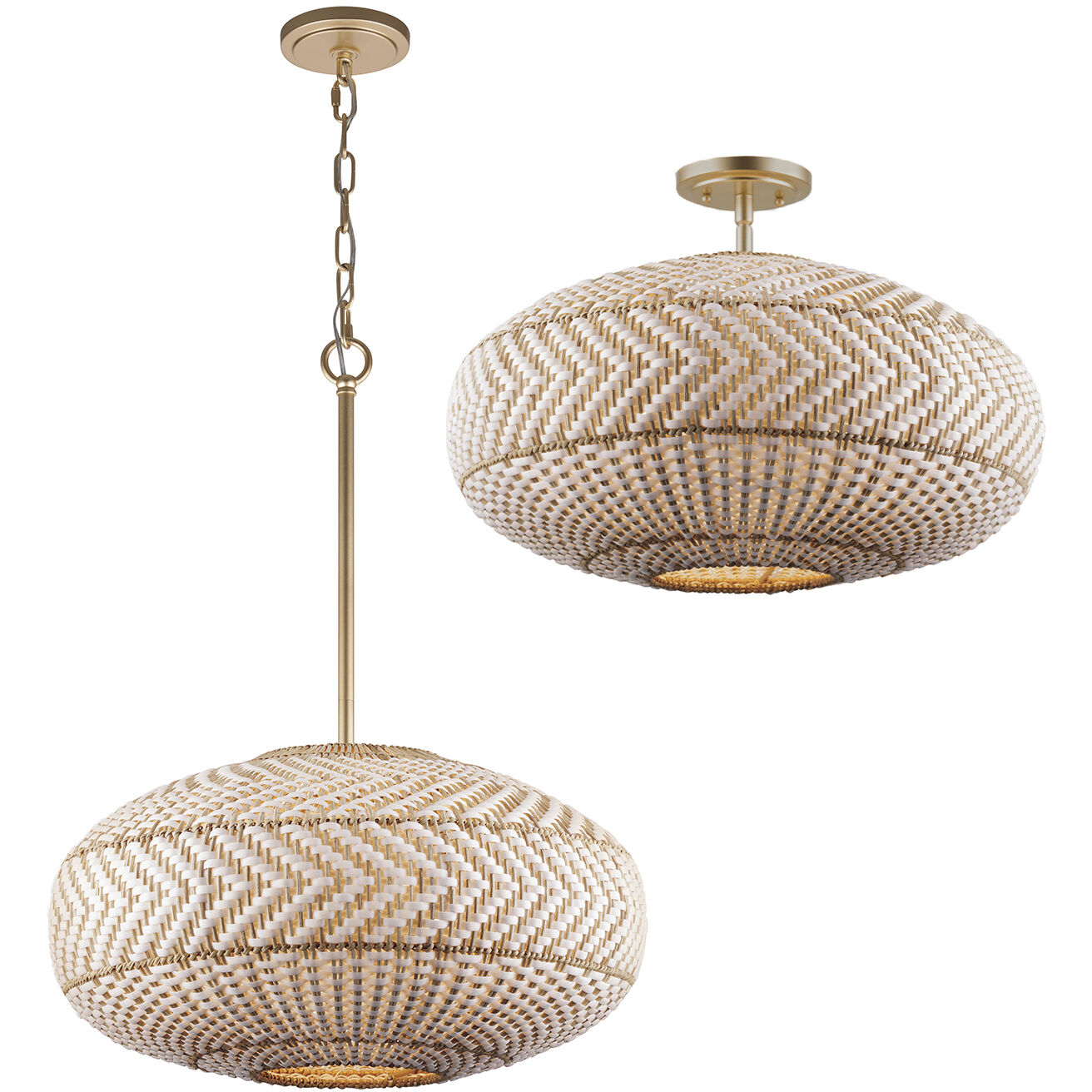 Zanzibar Pendant Ceiling Light in Soft Gold