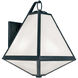 Glacier 2 Light 11 inch Black Charcoal Sconce Wall Light in White