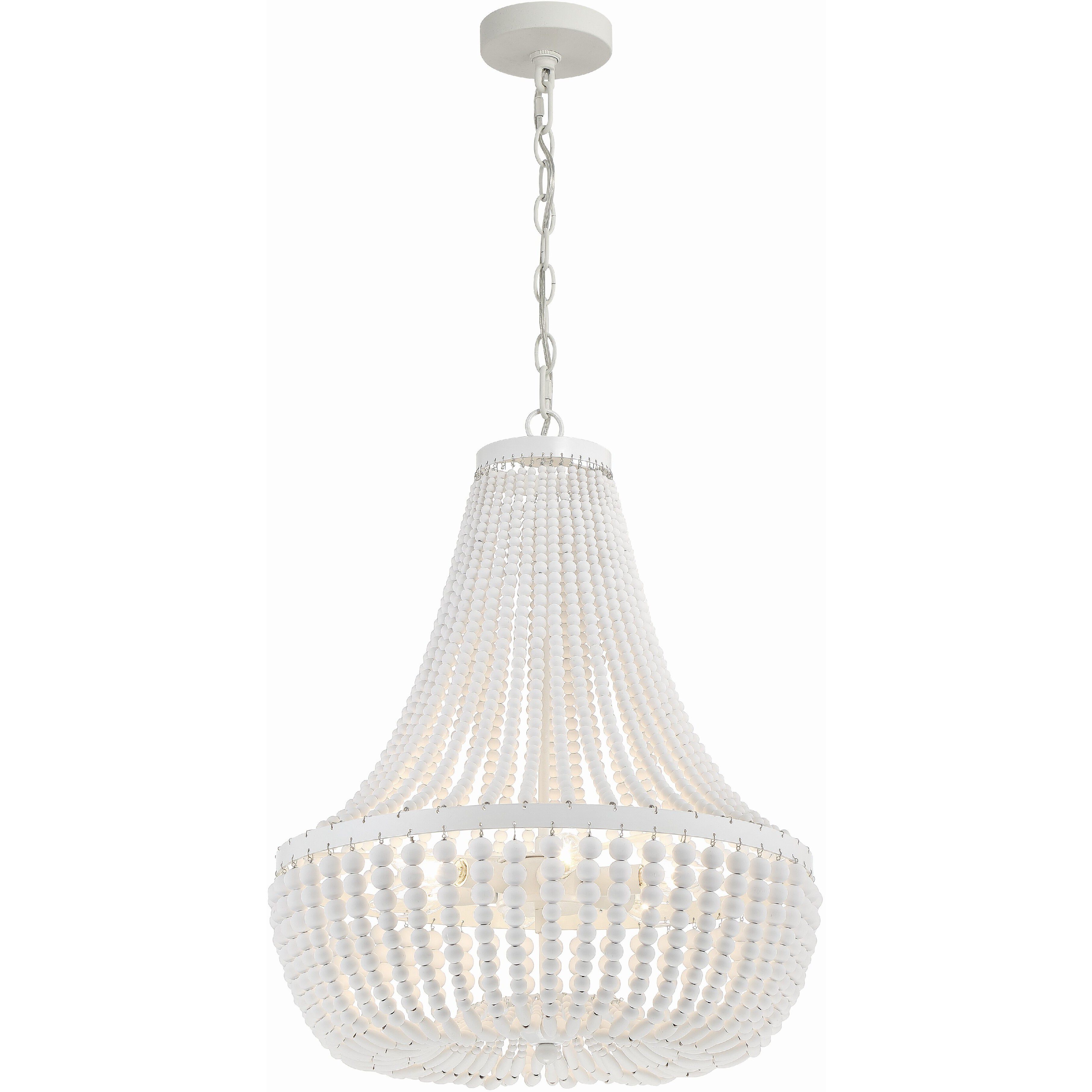 Rylee 6 Light 18.75 inch Matte White Chandelier Ceiling Light