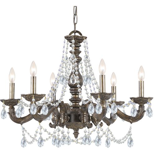 Paris Market 6 Light 28 inch Venetian Bronze Chandelier Ceiling Light in Clear Swarovski Strass
