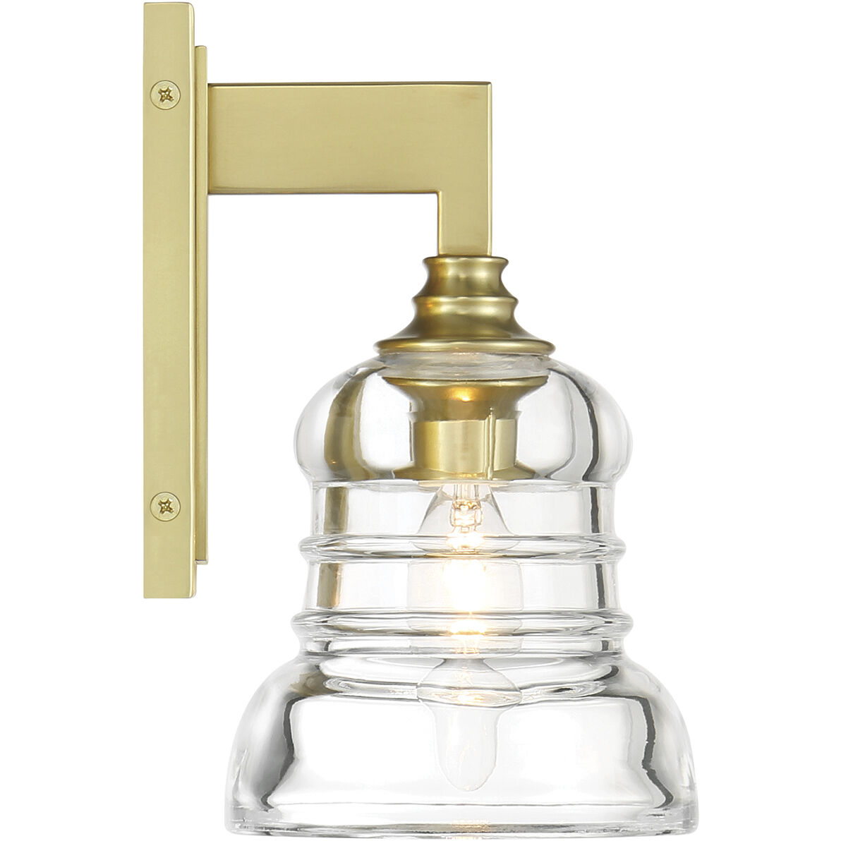 Gregory Bath Sconce Wall Light in Aged Brass