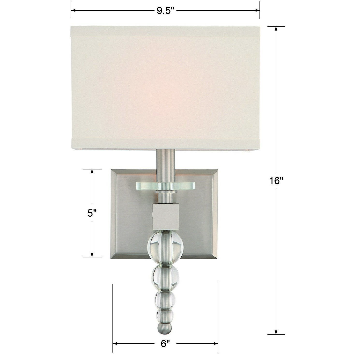 Clover Sconce Wall Light in Brushed Nickel