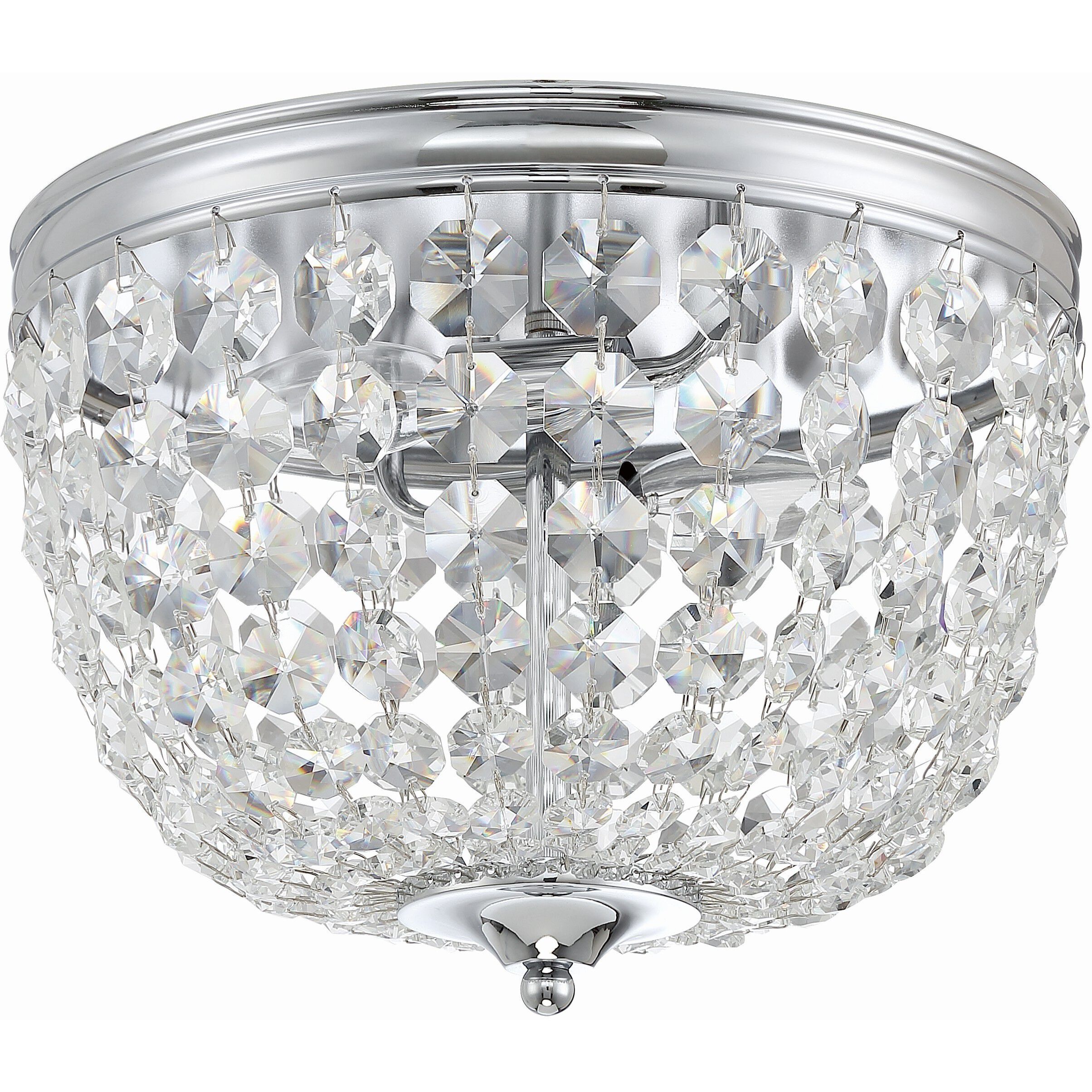 Nola 2 Light 11.5 inch Polished Chrome Flush Ceiling Light