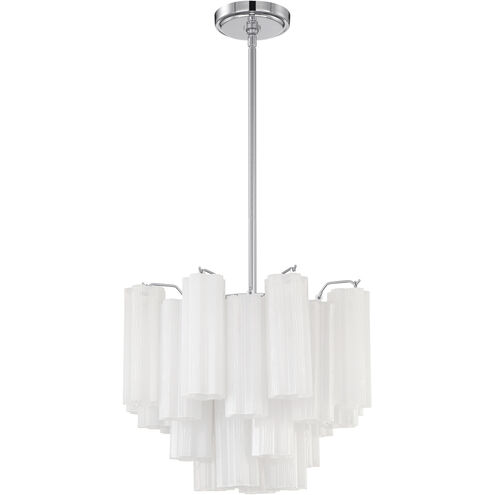 Addis 4 Light 17.75 inch Polished Chrome Chandelier Ceiling Light in White