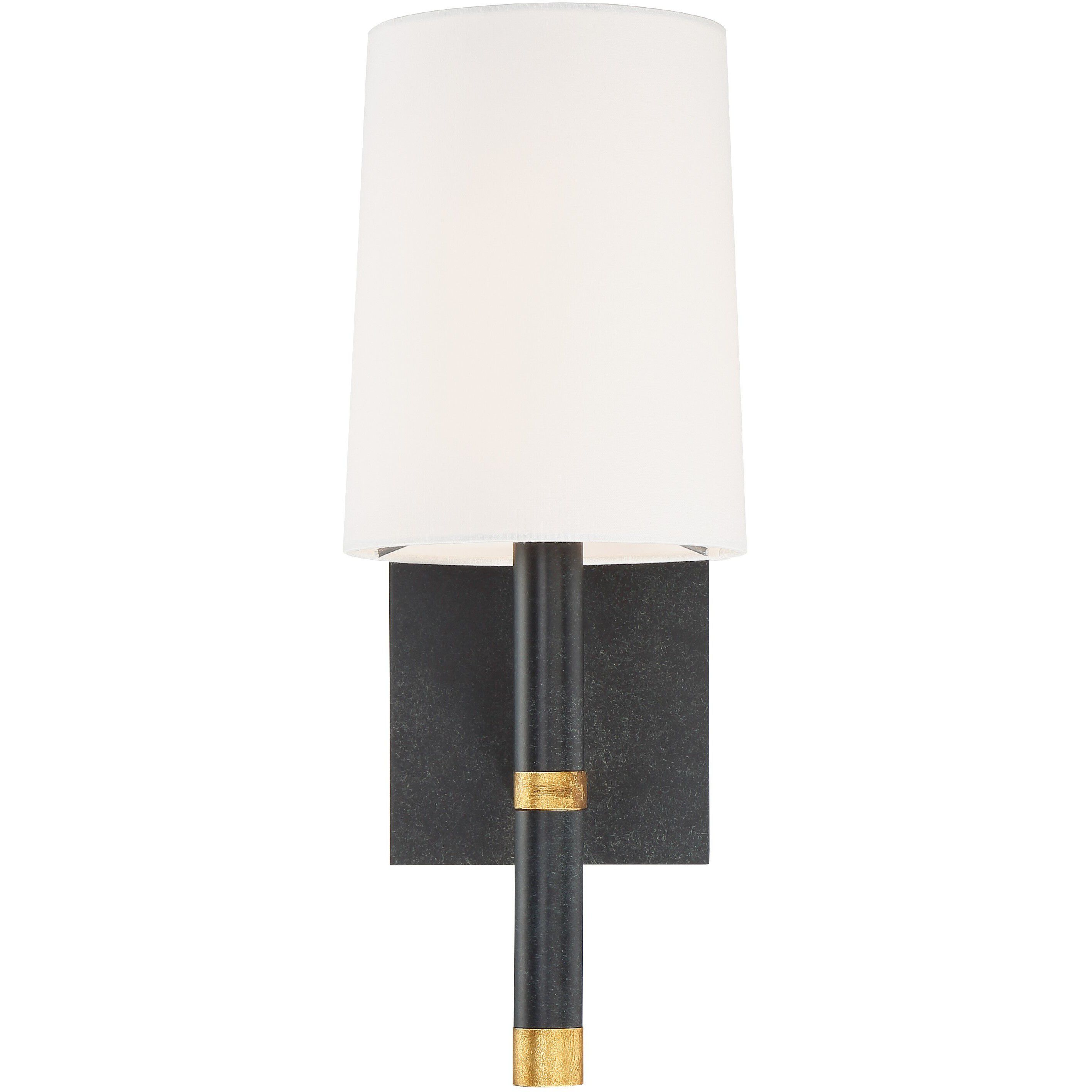 Weston Sconce Wall Light in Black and Antique Gold