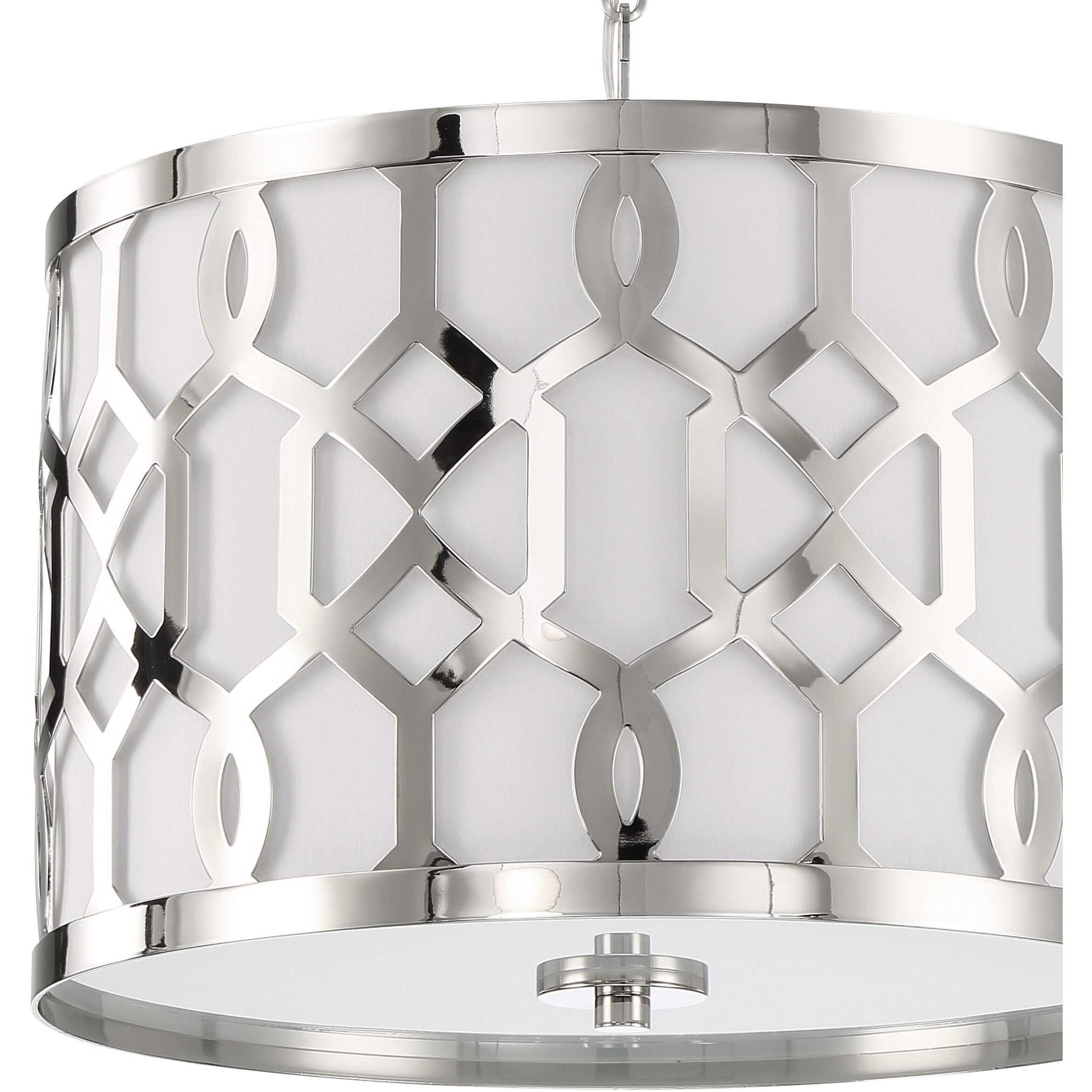 Jennings Pendant Ceiling Light in Polished Nickel