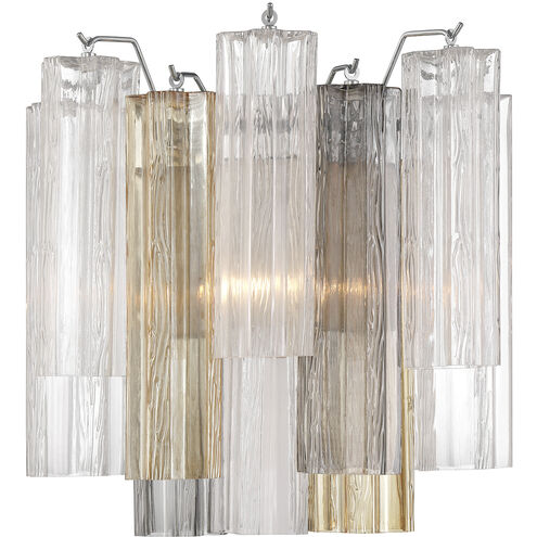 Addis Wall Sconce Wall Light in Tronchi Glass Autumn