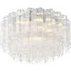 Addis 7 Light 22.25 inch Polished Chrome Flush Mount Ceiling Light in Tronchi Glass Clear
