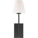 Lena Bath Sconce Wall Light in Black Forged