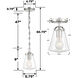 Voss 1 Light 5.75 inch Polished Nickel Mini Pendant Ceiling Light