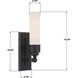 Wilcox Bath Sconce Wall Light in Matte Black