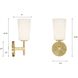 Colton 1 Light 6.5 inch Aged Brass Bathroom Vanity Light Wall Light