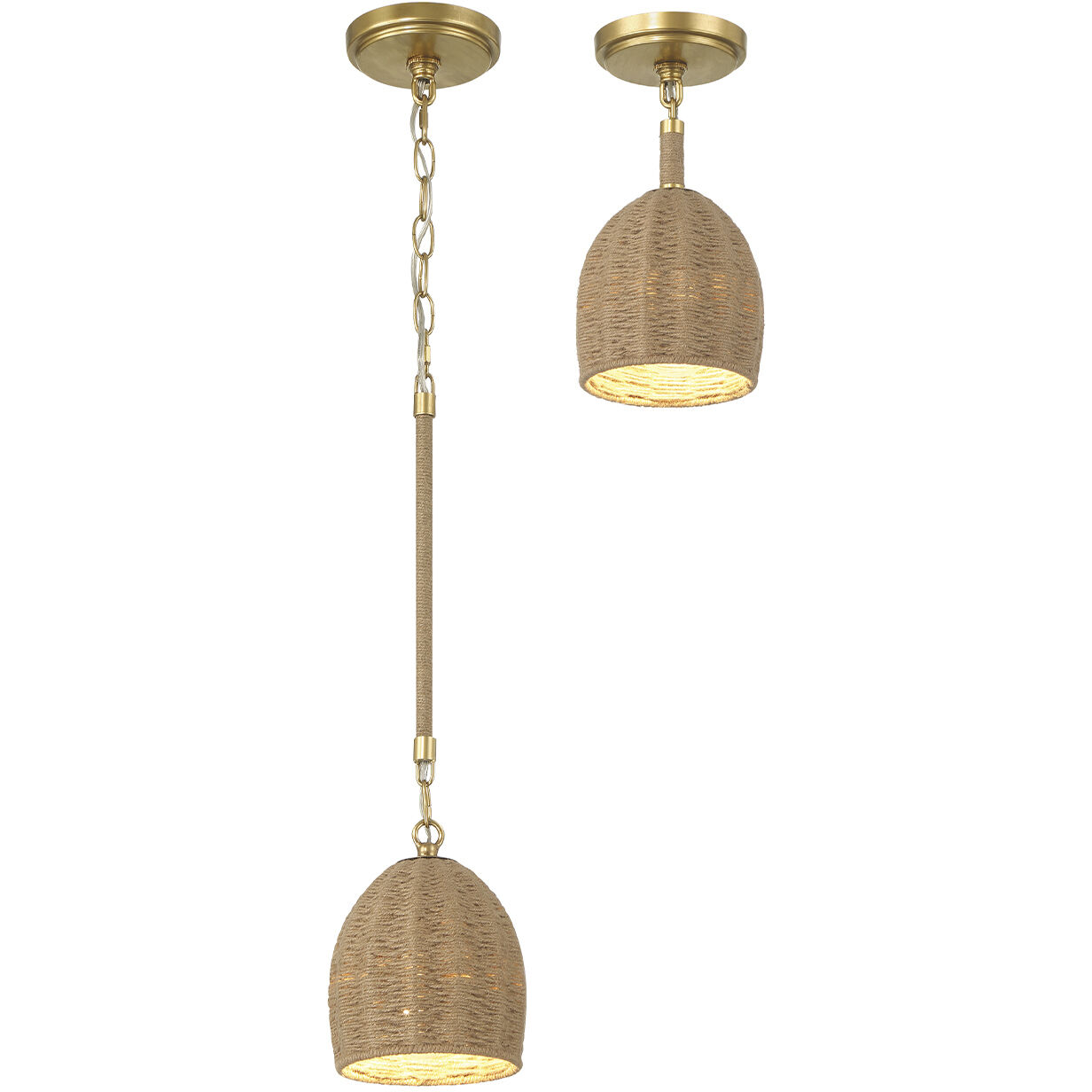 Jace 1 Light 6 inch Soft Gold Mini Pendant Ceiling Light