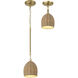 Jace 1 Light 6 inch Soft Gold Mini Pendant Ceiling Light