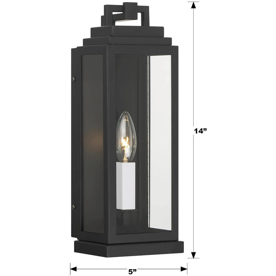Aspen 1 Light 5 inch Matte Black Sconce Wall Light