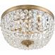 Nola 3 Light 14.25 inch Vibrant Gold Flush Ceiling Light
