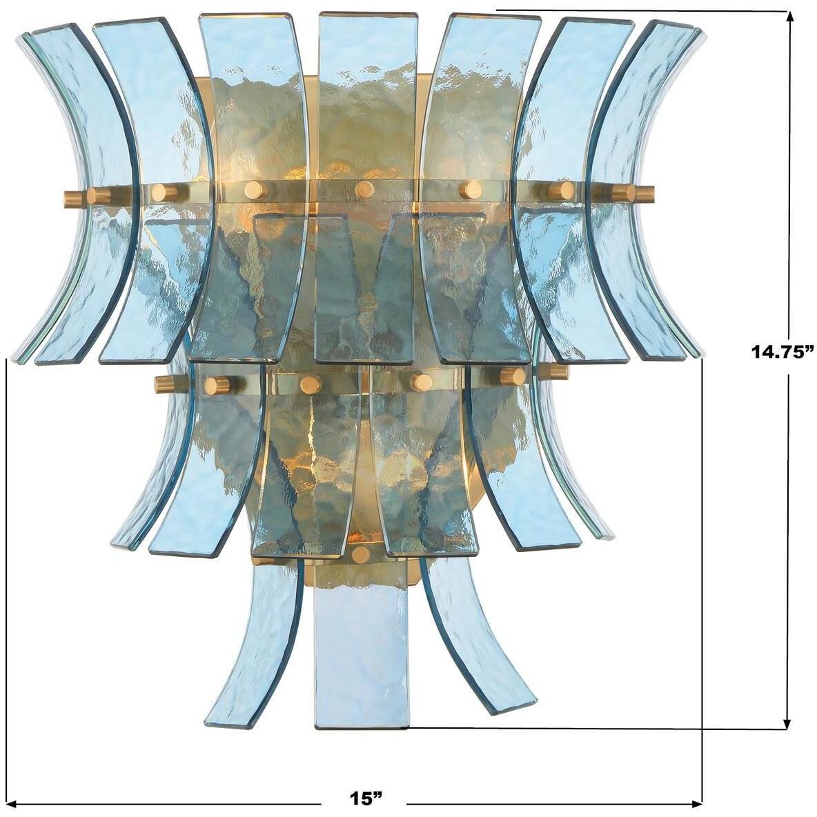 Abigail Bath Sconce Wall Light in Blue