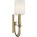 Lloyd Bath Wall Light in Aged Brass