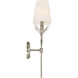 Broche Sconce Wall Light in Antique Silver