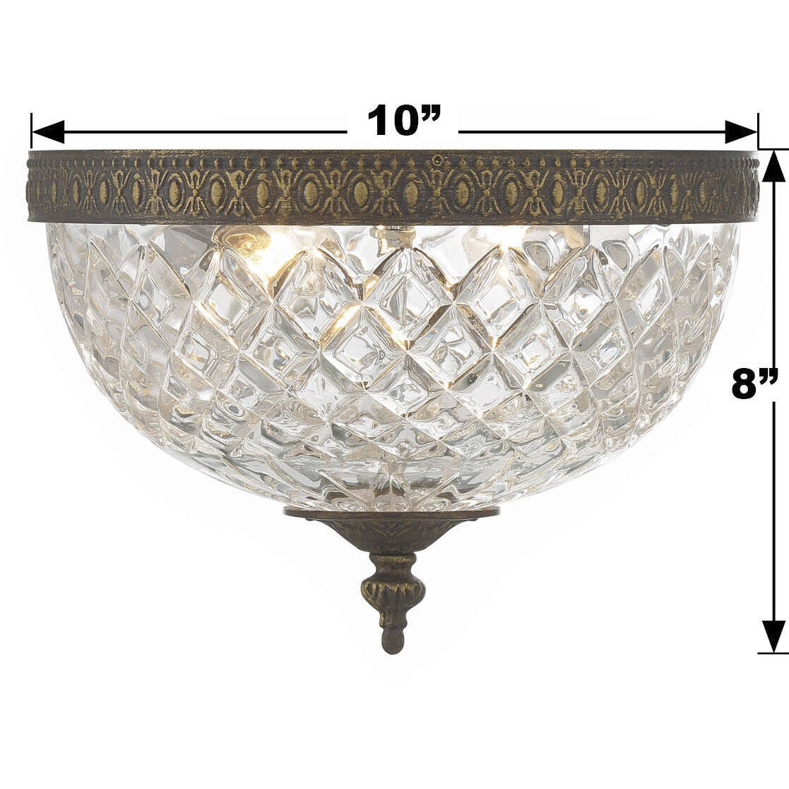 Westbury 2 Light 10 inch English Bronze Flush Ceiling Light