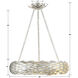 Broche 6 Light 24 inch Antique Silver Chandelier Ceiling Light